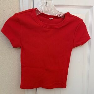 Nordstrom Bold Red Short Sleeve Tee